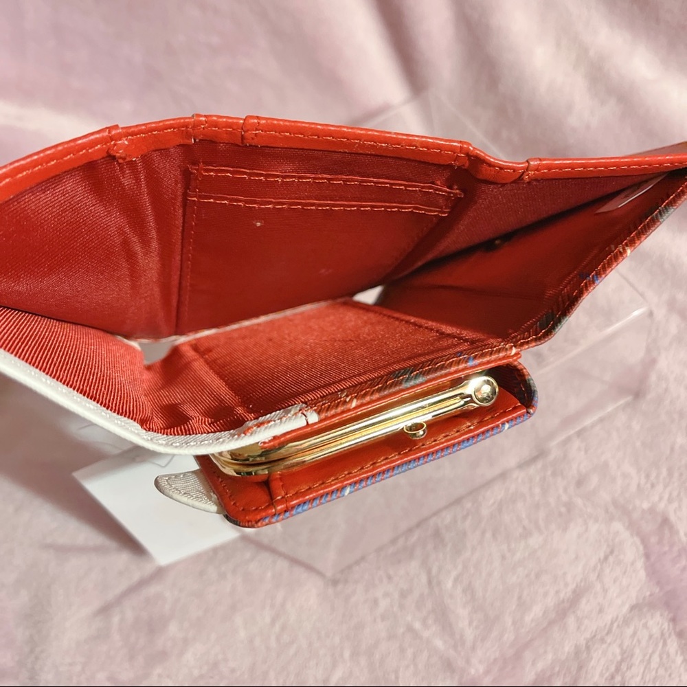 🎉2XHP!🎉 Sanrio Japan Hello Kitty Red Tartan Trifold Gamaguchi Wallet - Picture 10 of 14